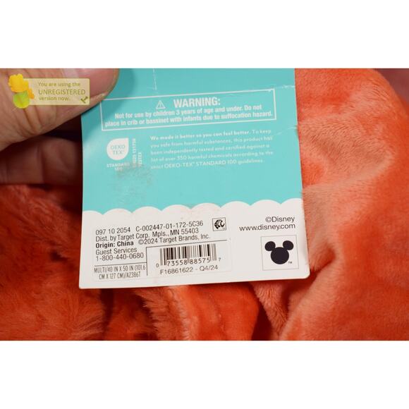 The Disney Collection by Pillowfort Princess Moana Kids' 40x50" Hooded Blanket* - Picture 5 of 5